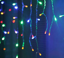 Load image into Gallery viewer, 1x 5m droop 0.4-0.6m Led Curtain Icicle String Lights New Year Wedding Party Garland Led Light for Outdoor Christmas Decoration